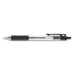 Universal Comfort Grip Ballpoint Pen, Retractable, Medium 1 mm, Black Ink, Clear Barrel 48