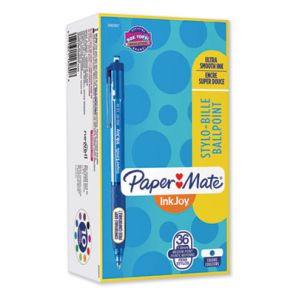 Paper mate® InkJoy 300 RT Ballpoint Pen, Retractable, Medium 1 mm, Blue Ink, Blue Barrel, 36/Pack
