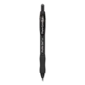 Paper mate® Profile Gel Pen, Retractable, Medium 0.7 mm, Black Ink, Translucent Black Barrel, 36/Pack