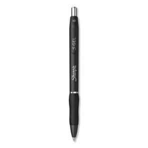 Sharpie® s-gel S-Gel High-Performance Gel Pen, Retractable, Bold 1 mm, Black Ink, Black Barrel, Dozen 