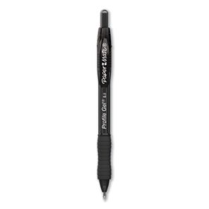 Paper mate® Profile Gel Pen, Retractable, Fine 0.5 mm, Black Ink, Translucent Black Barrel, 36/Pack