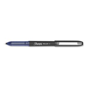 Sharpie® roller Professional Design Roller Ball Pen, Stick, Fine 0.5 mm, Blue Ink, Black Barrel, Dozen 