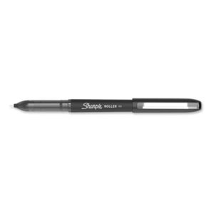 Sharpie® roller Professional Design Roller Ball Pen, Stick, Fine 0.5 mm, Black Ink, Black Barrel, Dozen 