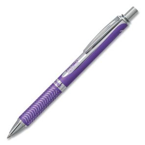 Pentel® EnerGel Alloy RT Gel Pen, Retractable, Medium 0.7 mm, Violet Ink, Violet Barrel 