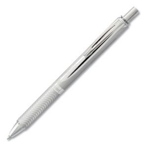 Pentel® EnerGel Alloy RT Gel Pen, Retractable, Medium 0.7 mm, Black Ink, Chrome Barrel 