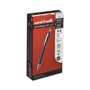 Uni-ball® Jetstream Retractable Ballpoint Pen, Bold 1 mm, Black Ink, Black Barrel 