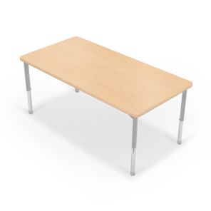 Hierarchy Activity Rectangle Table (6030) – Platinum Legs (Fusion Maple + Matching Edge)