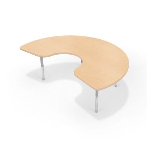 Hierarchy Activity Kidney Table – Platinum Legs (Fusion Maple + Matching Edge)