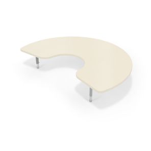 Hierarchy Activity Kidney Table – Platinum Legs (Youth Height) (Neutral Weft + Matching Edge)