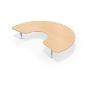 Hierarchy Activity Kidney Table – Platinum Legs (Youth Height) (Fusion Maple + Matching Edge)