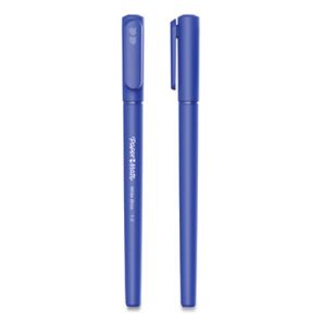 Paper mate® Write Bros. Ballpoint Pen, Stick, Medium 1 mm, Blue Ink, Blue Barrel, Dozen 