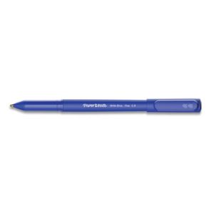 Paper mate® Write Bros. Ballpoint Pen, Stick, Fine 0.8 mm, Blue Ink, Blue Barrel, Dozen 