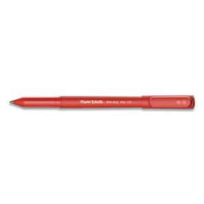 Paper mate® Write Bros. Ballpoint Pen, Stick, Fine 0.8 mm, Red Ink, Red Barrel, Dozen 
