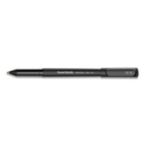Paper mate® Write Bros. Ballpoint Pen, Stick, Fine 0.8 mm, Black Ink, Black Barrel, Dozen 