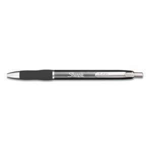 Sharpie® s-gel S-Gel Premium Metal Barrel Gel Pen, Retractable, Medium 0.7 mm, Black Ink, Gun Metal Gray Barrel, Dozen 
