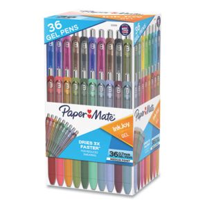 Paper mate® InkJoy Gel Pen, Retractable, Medium 0.7 mm, Assorted Ink and Barrel Colors, 36/Pack