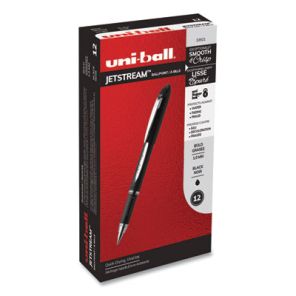 Uni-ball® Jetstream Stick Ballpoint Pen, Bold 1 mm, Black Ink, Black Barrel 