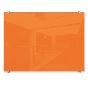 Visionary Hierarchy Magnetic Glass Dry Erase Board – Orange 36