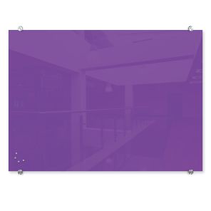 Visionary Hierarchy Magnetic Glass Dry Erase Board – Purple 36