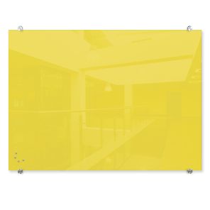 Visionary Hierarchy Magnetic Glass Dry Erase Board – Yellow 36