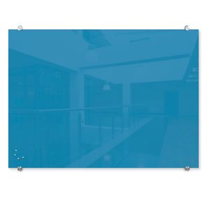 Visionary Hierarchy Magnetic Glass Dry Erase Board – Blue 36