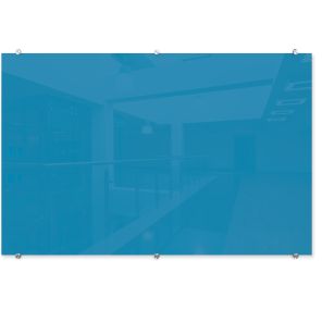 Visionary Hierarchy Magnetic Glass Dry Erase Board – Blue 48