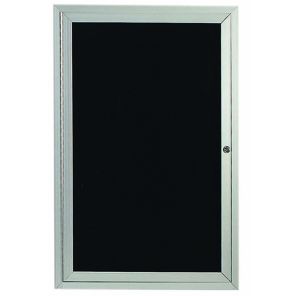 Enclosed Letterboard Cabinets Satin Anodized Aluminium 36