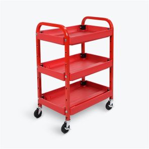 Luxor Workspaces Adjustable Utility Cart - Three Shelves