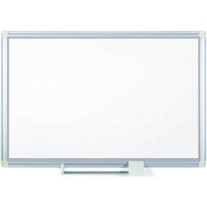 MasterVision Magnetic Steel Dry-Erase Planning Board with Accessory Kit, General Format Grid Aluminum Frame 48