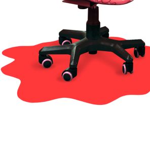 CraftTex® Red Sploshmat Crafts, Kids and Classrooms Floor Mat for Carpets - 40