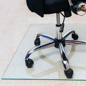 Glaciermat® Heavy Duty Glass Chair Mat for Hard Floors & Carpets - 36