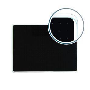 Viztex® Glacier Black Multi-Purpose Grid Glass Dry Erase Board 17