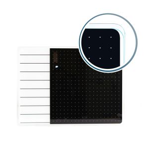 Viztex® Glacier White & Black Plan & Grid Glass Dry Erase Board 17