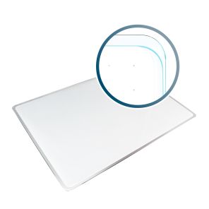 Viztex® Glacier White Multi-Purpose Grid Glass Dry Erase Board 24