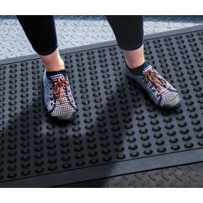 Doortex® Anti-Fatigue Black Bubble Mat - 24