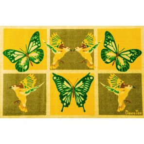 Doortex® Yellow Butterfly Short Sun Room Runner - 20