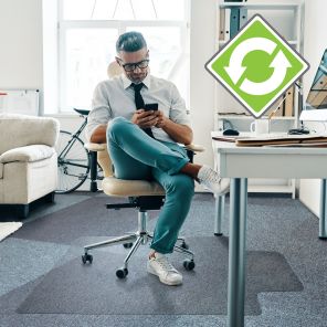 Ecotex® Enhanced Polymer Lipped Chair Mat for Carpets up to 3/8