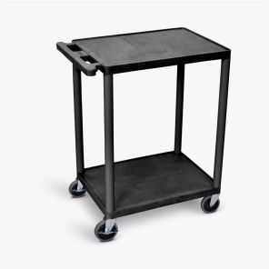Luxor Workspaces Utility Cart - Two Shelves Structural Foam Plastic