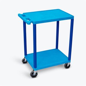 Luxor Workspaces Utility Cart - Two Shelves Structural Foam Plastic