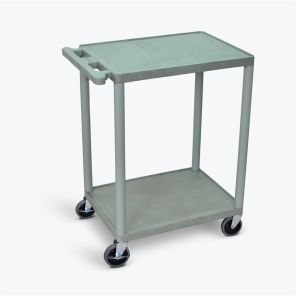 Luxor Workspaces Utility Cart - Two Shelves Structural Foam Plastic