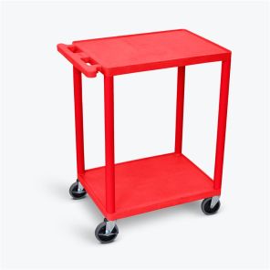 Luxor Workspaces Utility Cart - Two Shelves Structural Foam Plastic
