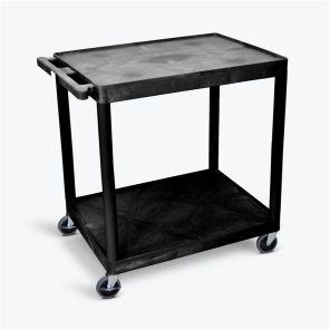 Luxor Workspaces Utility Cart - Two Shelves Structural Foam Plastic