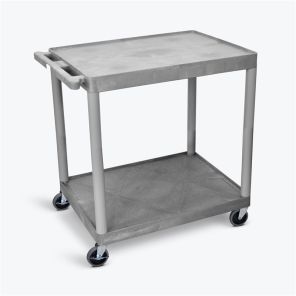 Luxor Workspaces Utility Cart - Two Shelves Structural Foam Plastic