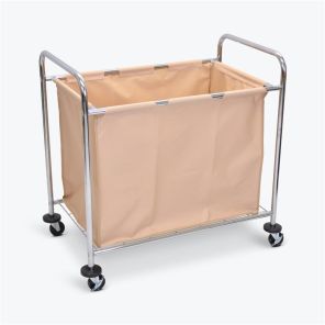 Luxor Workspaces Laundry Cart - Steel Frame and Canvas Bag