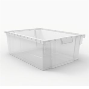 Luxor Workspaces Stackable Storage Bins (4 Large Clear)