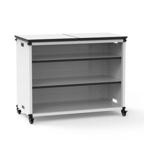 Luxor Workspaces Modular Classroom Bookshelf - Wide Module with Casters and Tabletop