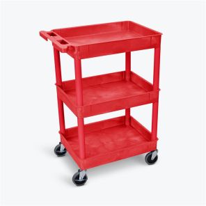 Luxor Workspaces Tub Cart - Three Shelves