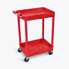 Luxor Workspaces Tub Cart - Two Shelves