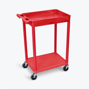 Luxor Workspaces Top Tub and Bottom Flat Shelf Cart