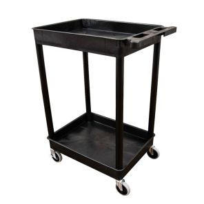 Luxor Workspaces Tub Cart - Two Shelves